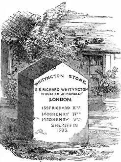 1854 Collection: The Whityngton Stone, Holloway, London, 1854