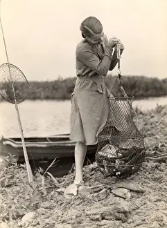 Bream Prints: A whopping catch of bream, Norfolk, 1933
