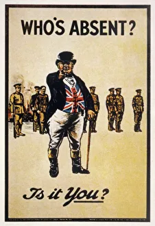 WWI Posters Gallery: Whos Absent; Wwi Poster