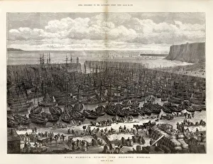 Sep18 Collection: Wick harbour during the herring season, 1875
