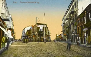 Wide view of a Grand Street in Baku, Azerbaijan