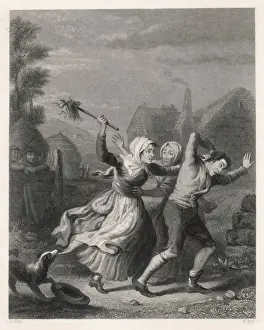 Treatment Prints: Wife Beats Husband 19C