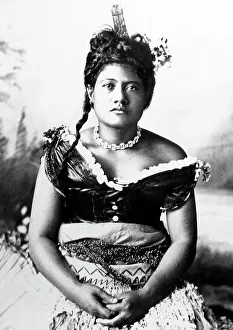 Wife of a village Chief, Samoa, Victorian period