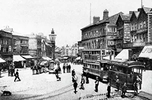 Wigan Prints: Wigan Old Market Place Victorian period
