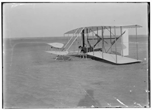 Wilbur in prone position in damaged machine, on ground after Wilbur in prone position in damaged machine, on ground after
