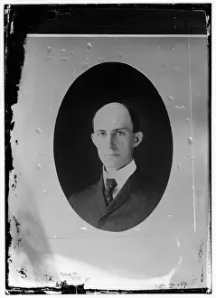 Wilbur Wright, age 38, head and shoulders, about 1905; one o