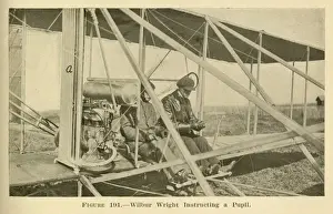 Wilbur Prints: Wilbur Wright instructing a pupil
