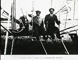 Wilbur Prints: Wilbur Wright, right, with Ernest Zens