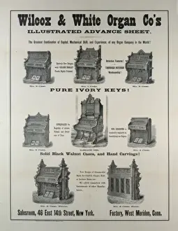 Wilcox Prints: Wilcox & White Organ Co s. Illustrated advance sheet