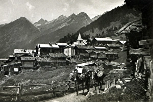 Images Dated 4th January 2016: Wiler in the district of Raron, Switzerland