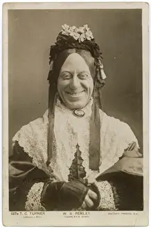 Aunt Prints: Willam Sydney Penley (1852 - 1912) English actor-manager