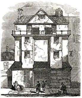Caxton Prints: William Caxtons House - Almonry, Westminster, London