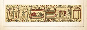 Needlework Prints: William, Duke of Normandy, orders the construction of ships