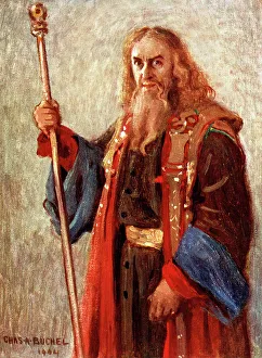 Magician Prints: William Haviland as Prospero, The Tempest, Shakespeare