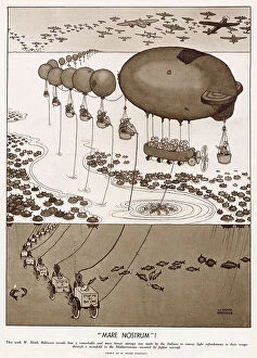 Mare Collection: William Heath Robinson shows how a remarkable and most heroic attempt was made by the Italians to