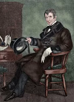 Ninth Collection: William Henry Harrison (1773-1841). Engraving. Colored