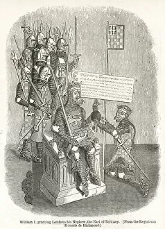 William I granting land to Earl of Brittany