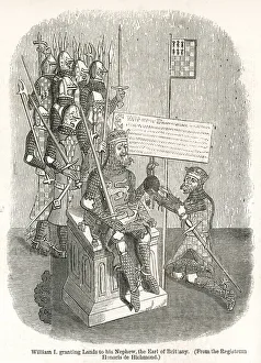 Images Dated 11th July 2018: William I granting land to Earl of Brittany