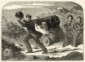 William Peel throwing a live shell