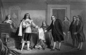 Founding Prints: William Penn received Pennsylvania charter from Charles II