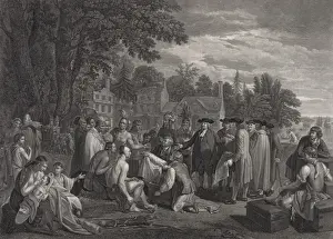 1681 Prints: William Penns treaty with the Indians, when he founded