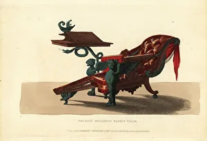 Furnishings Prints: William Pocock's reclining patent chair, 1813