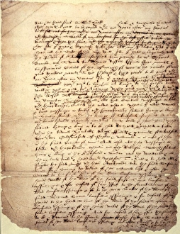 Images Dated 27th April 2011: Will of William Shakespeare