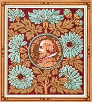 Shakespeare Collection: William Shakespeare on a greetings card