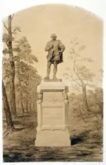 William Shakespeare monument, Central Park, New York City. R