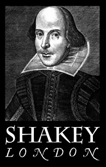 William Shakespeare, Shakey - T-shirt / poster print design
