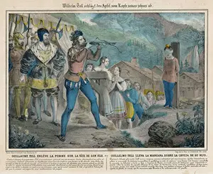 William Tell shooting the apple off his sons head
