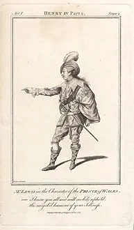 1776 Prints: William Thomas Lewis as the Prince of Wales in Henry IV, Part 1
