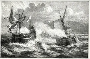 Defence Prints: William Thompsons fight off Poole, Dorset, 30 May 1695