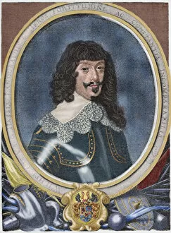 Images Dated 23rd January 2013: William V of Hesse-Kassel (1602-1693). Engraving. Colored
