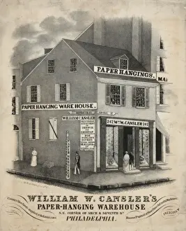 Ware House Prints: William W. Canslers paper-hanging warehouse NE corner of Ar