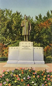 Minnesota Prints: William Worrell Mayo statue, Mayo Park, Rochester, Minnesota, USA Date: 1934