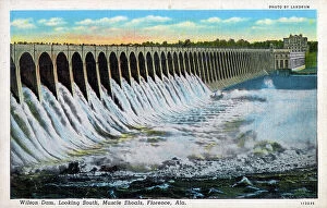 Management Collection: Wilson Dam looking south - Muscle Shoal, Florence, Alabama