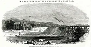 1847 Prints: Wimborne railway station, Wimborne, Dorset