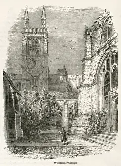 Cloisters Prints: Winchester College and Library