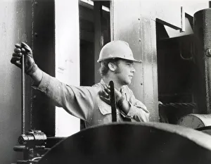 Images Dated 17th February 2020: Winchman on oil rig Atlantic I, 38 miles off The Lizard