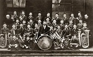 Thomass Prints: Wind Band at St Thomass Home, Preston, Lancashire