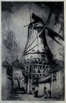 Drypoint Prints: Windmill, Der Haag