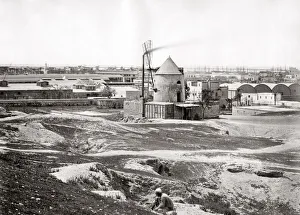 Windmill and furnace, Alexandria, Egypt, c. 1880 s