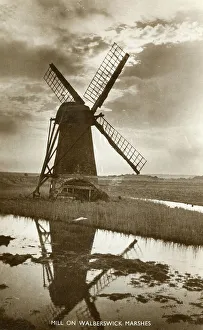 Marshes Prints: Windmill on Walberswick Marshes