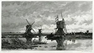 Windmills Prints: WINDMILLS IN HOLLAND