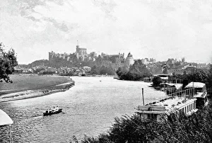 Windsor Castle from River Thames early 1900s