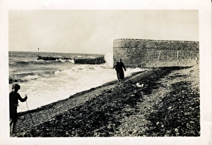 Windy Beach, Thought to be at Aberaeron, Cardiganshire