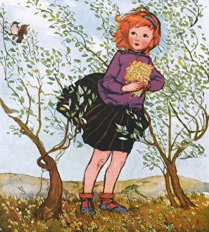 Autumnal Prints: The Windy Hill by Muriel Dawson