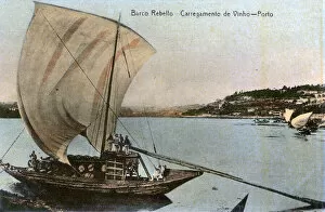 Transporting Gallery: Wine boat on the River Douro, Porto, northern Portugal