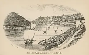 1877 Prints: Wine Boats / Oporto River